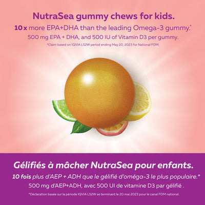 NutraSea Omega-3 Kids Gummy Chews 30 gummies