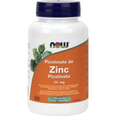 NOW Foods Zinc Picolinate 25 mg 100 Capsules