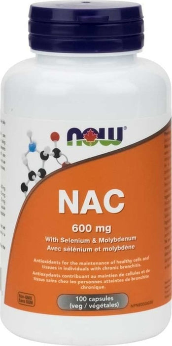 NOW NAC 600 MG 100 CAPSULES – Pure Nature Nutrition Centers