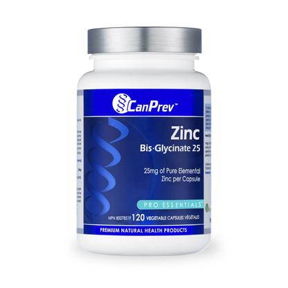 Canprev Zinc Bis-Glycinate 25 120 Vegetable Capsules