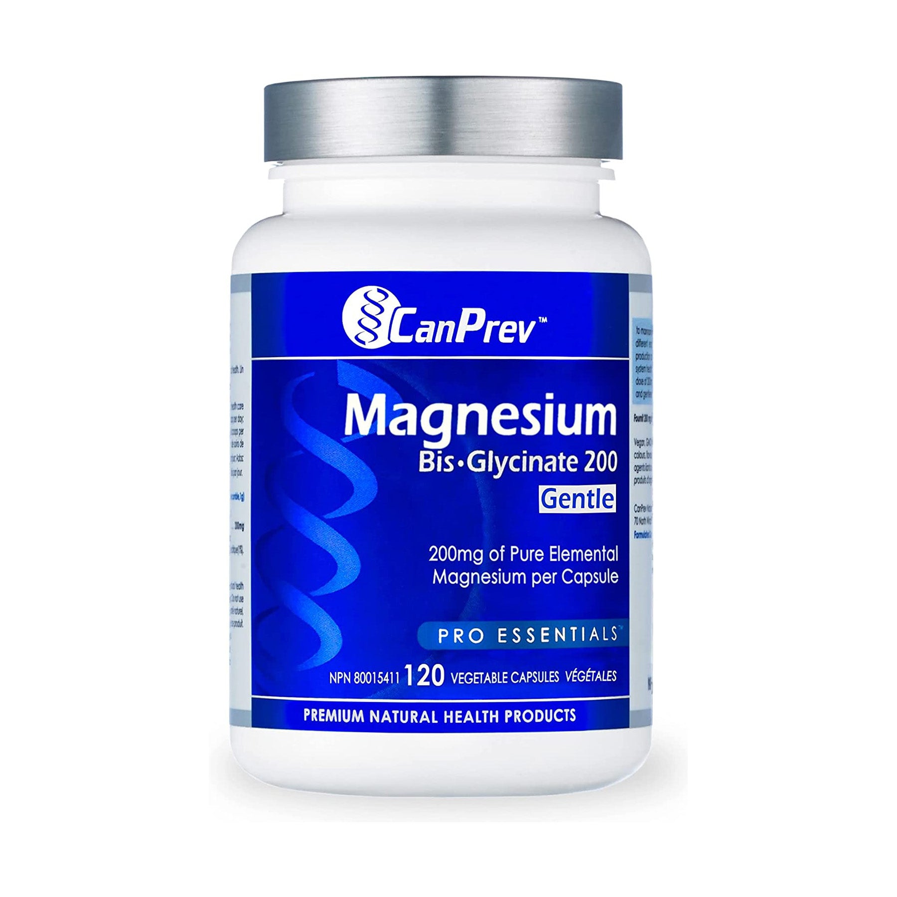 CanPrev Magnesium BisGlycinate 200mg Pure Nature Nutrition Centers