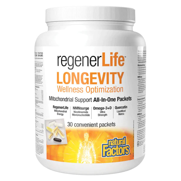Natural Factors RegenerLife Longevity Kit 30 Packets