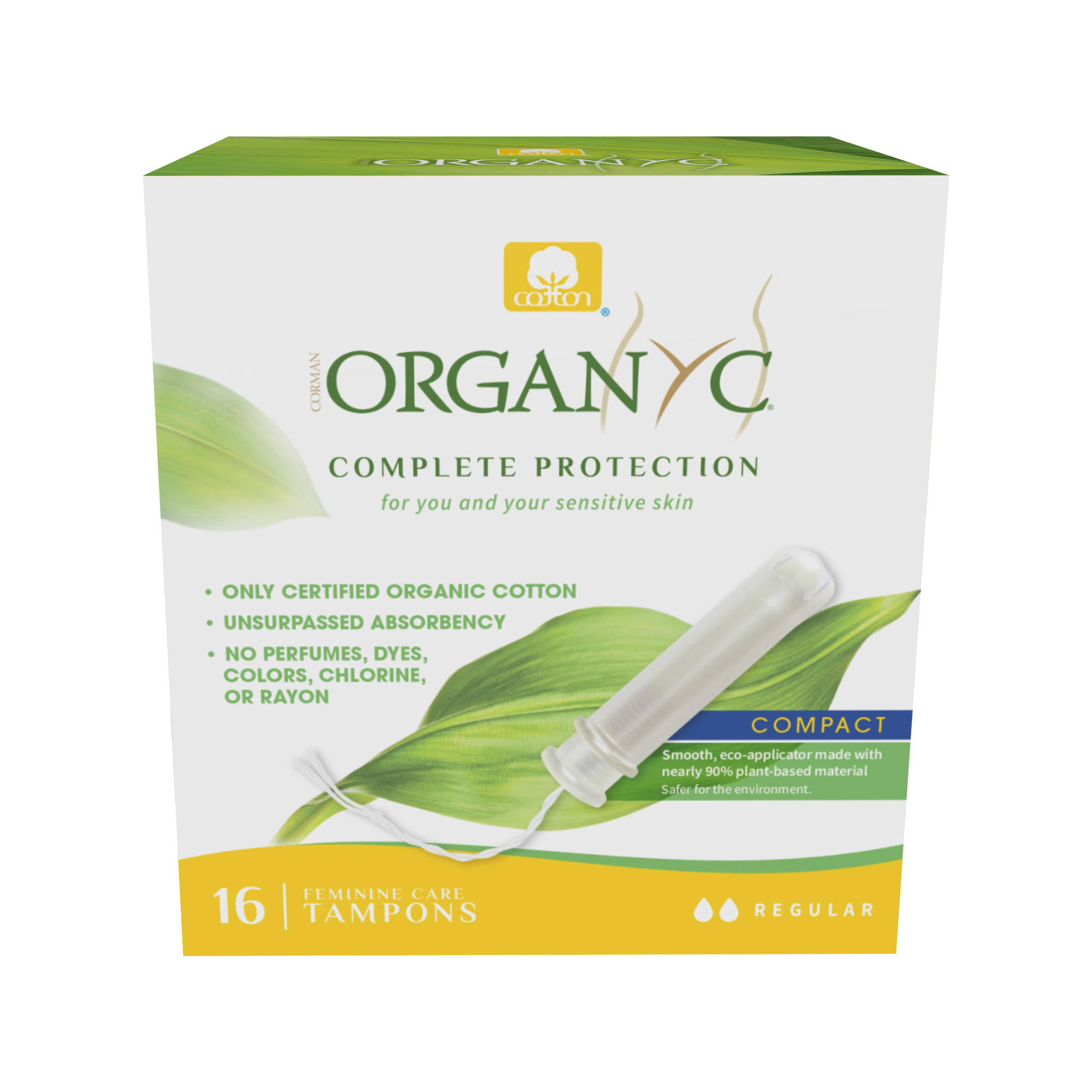 Organyc Tampon Regular Compact with Applicator Pure Nature Nutrition