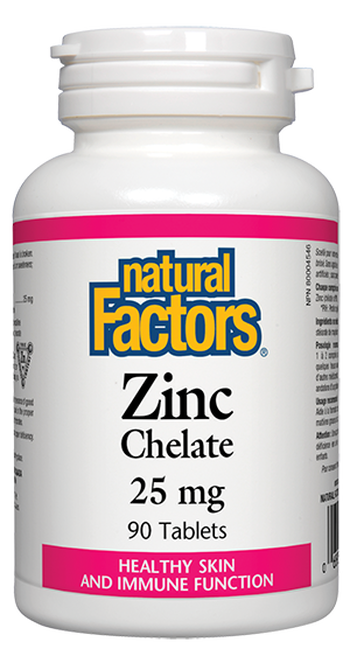 Natural Factors Zinc Chelate 25mg