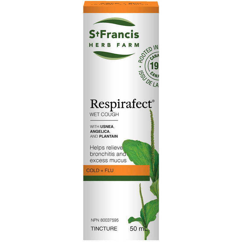 St. Francis Herb Farm Respirafect Wet Cough Cold and Flu Tincture 50mL