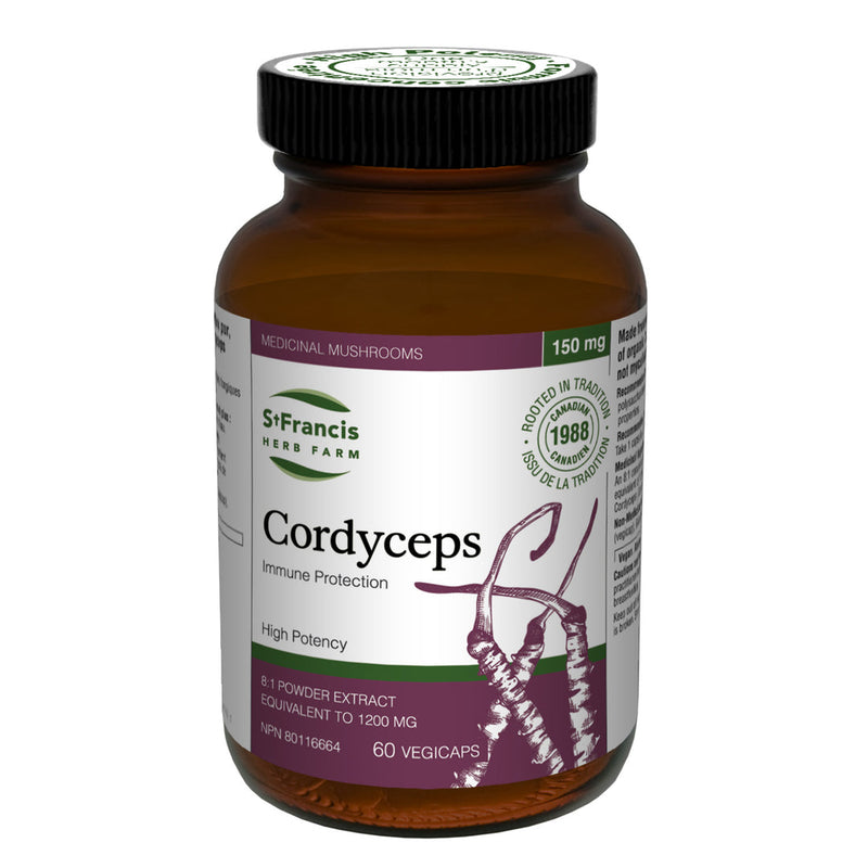 St. Francis Cordyceps Mushroom Extract 150mg 60 vcaps