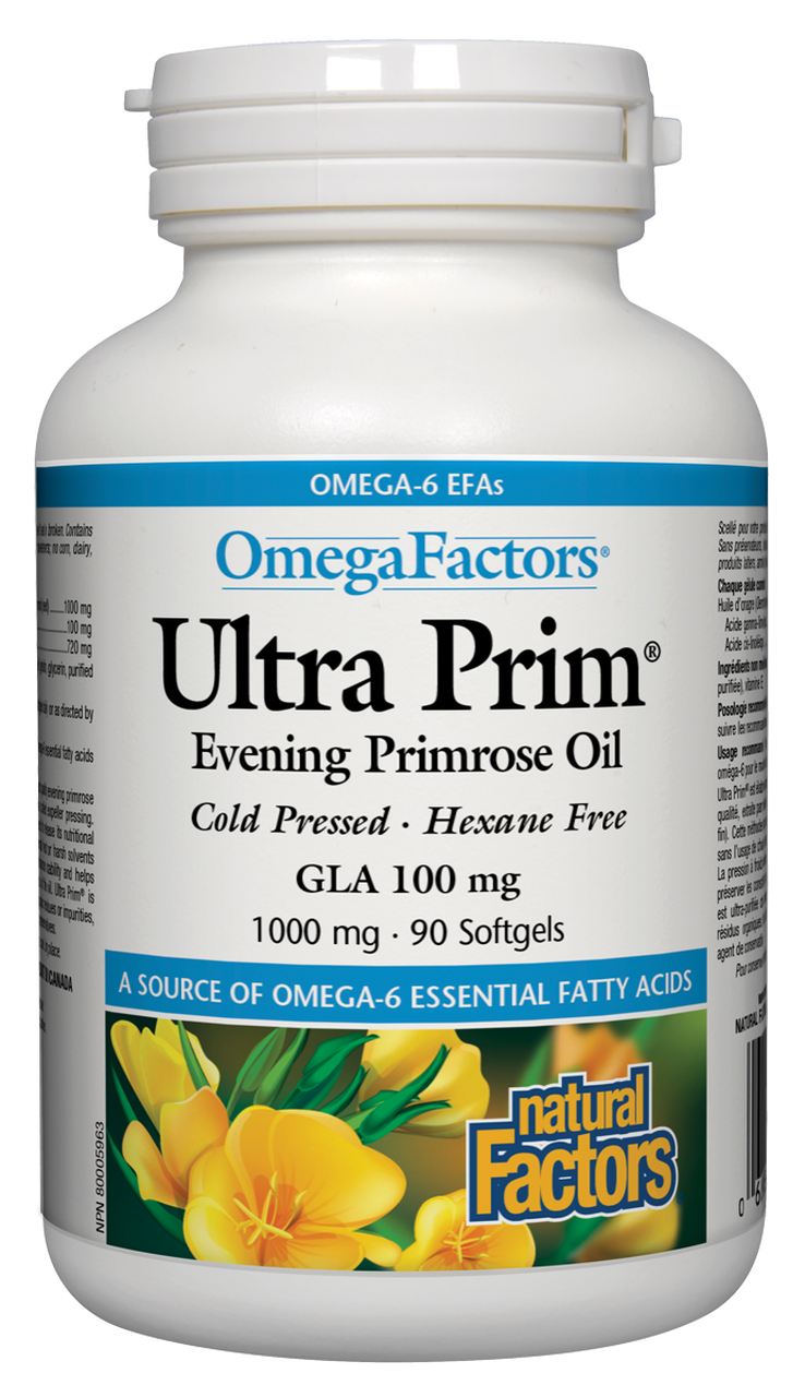 Natural Factors Ultra Prim Evening Primrose Oil 1000 mg - 180 sftgl