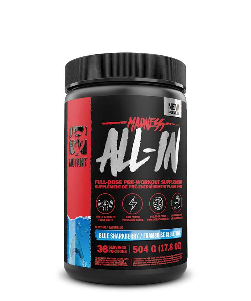 Mutant Madness ALL-IN Pre Workout 504g - Blue Sharkberry