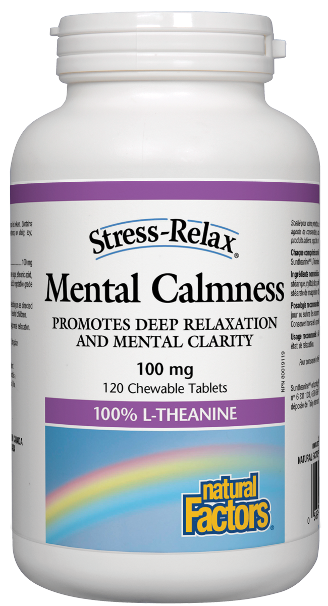Natural Factors Mental Calmness 100mg – 120 Chewable Tablets