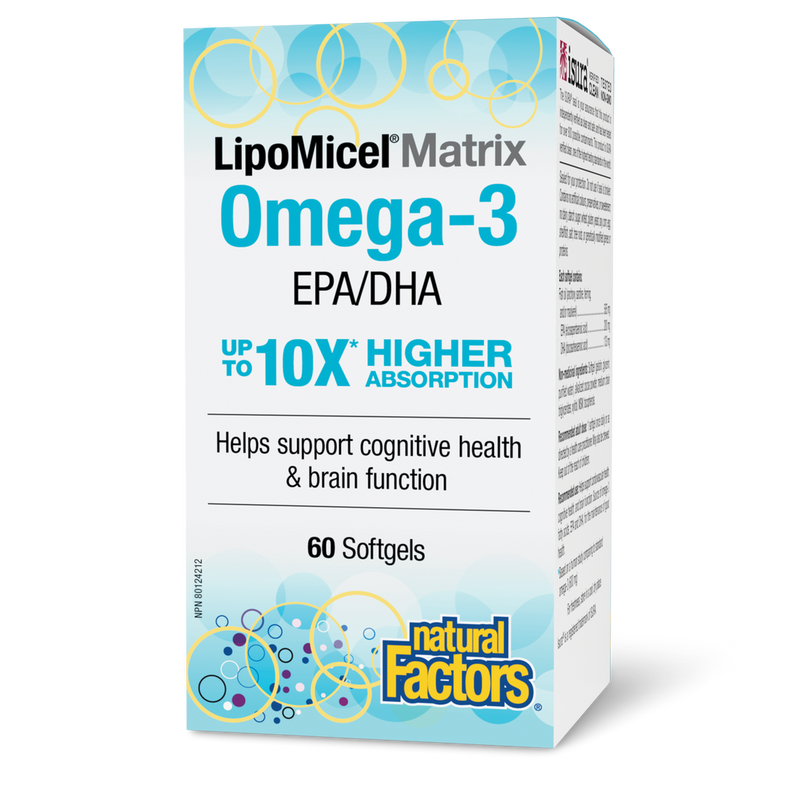 Natural Factors LipoMicel Matrix Omega-3 60 Softgels