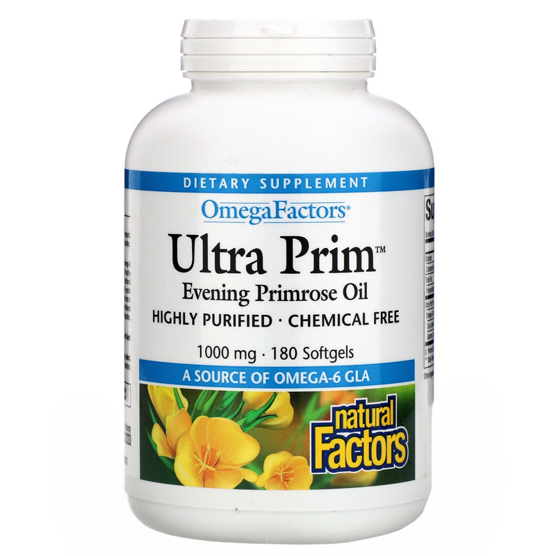 Natural Factors Ultra Prim Evening Primrose Oil 1000 mg - 180 sftgl