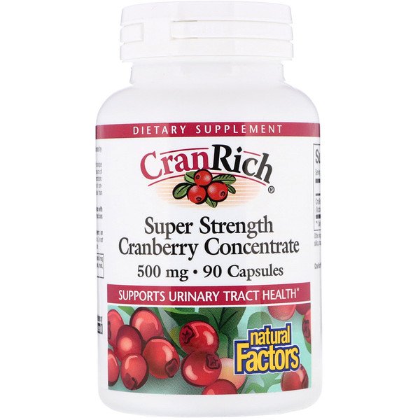 Natural Factors CranRich Super Strength Cranberry Concentrate 500mg – 180 caps