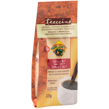 Teeccino Caffeine-Free Medium Roast Herbal Coffee Vanilla Nut 225g