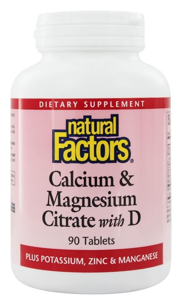 NATURAL FACTORS CALCIUM & MAGNESIUM CITRATE WITH D3 TABS - 180 tab