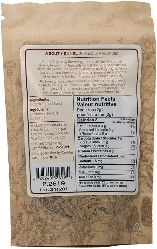 Organic Connections Fennel Seed Whole 125g