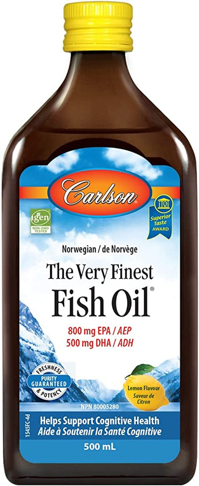 Carlson Very Finest Fish Oil Lemon – 500mL
