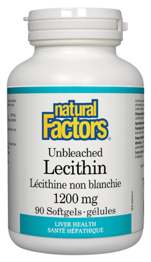 Natural Factors Unbleached Lecithin 1200mg - 180 softgels