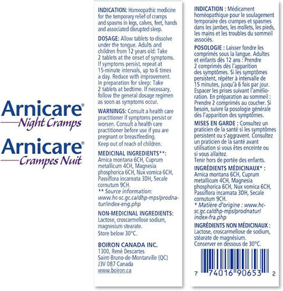 Boiron Arnicare Night Cramps 60 Tablets