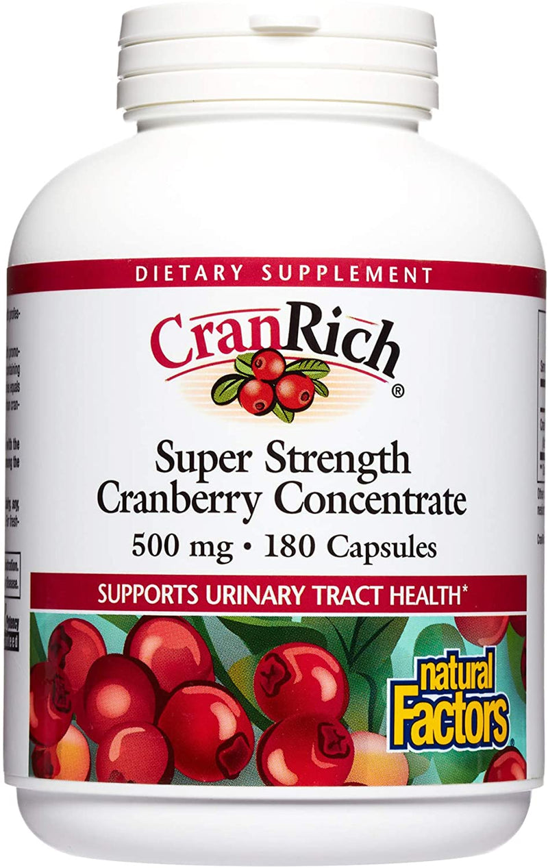Natural Factors CranRich Super Strength Cranberry Concentrate 500mg – 180 caps