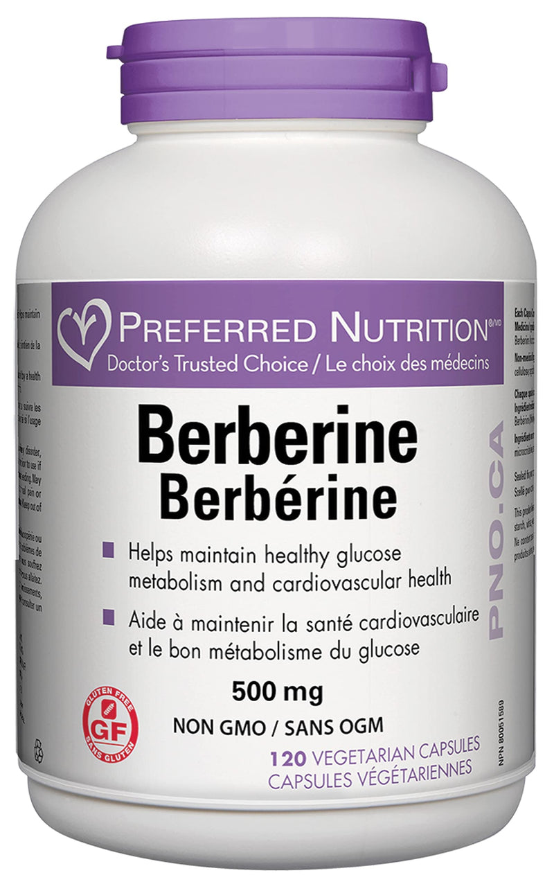 Preferred Nutrition Berberine 500mg 120 Veggie Caps