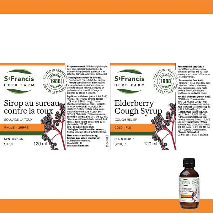 St. Francis Herb Farm Elderberry Cough Syrup 120mL