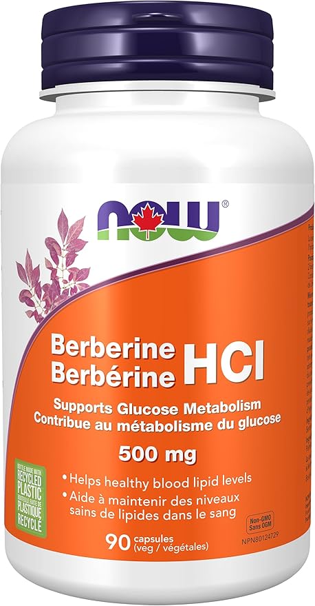 NOW Supplements Berberine HCL 500mg 90 vcaps