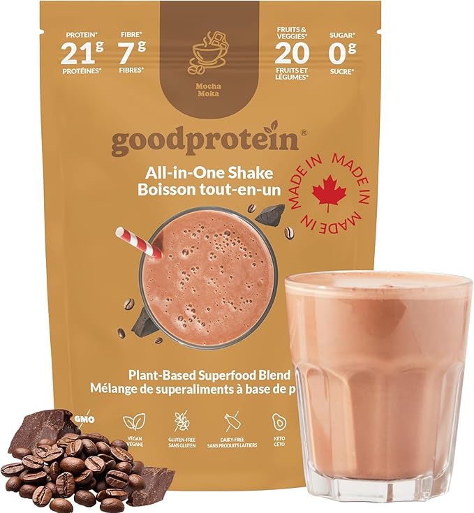 Good Protein All-In-One Shake Plant-Based Protein Powder Mocha 880g