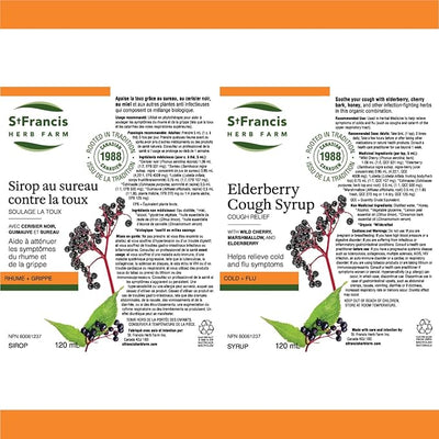St. Francis Herb Farm Elderberry Cough Syrup 120mL