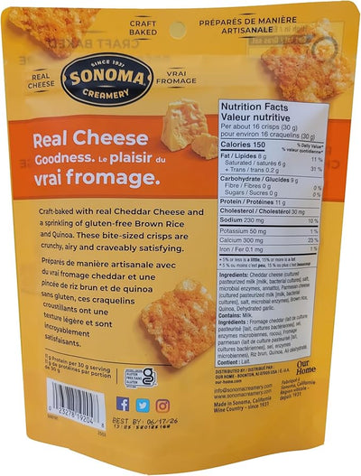 Sonoma Creamery Cheddar Cheese Crisps 64g