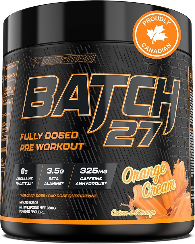TC Nutrition Batch 27 Pre-Workout Powder Orange Cream 40 Servings 380g