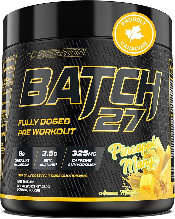 TC Nutrition Batch 27 Pre-Workout Powder Pineapple Mango 40 Servings 380g