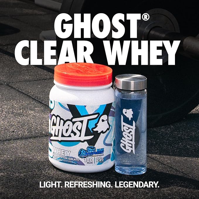 New Ghost Blue Raspberry GHOST Clear Whey Isolate Protein Powder Blue Raspberry 20 Servings 640 ...