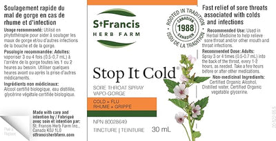 St. Francis Herb Farm Stop It Cold Throat Spray 30 mL