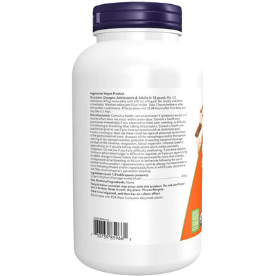 NOW Psyllium Husk Powder, Organic 340g - 340g 12 oz.