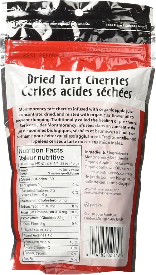 Eden Foods Organic Dried Montmorency Tart Cherries 113g