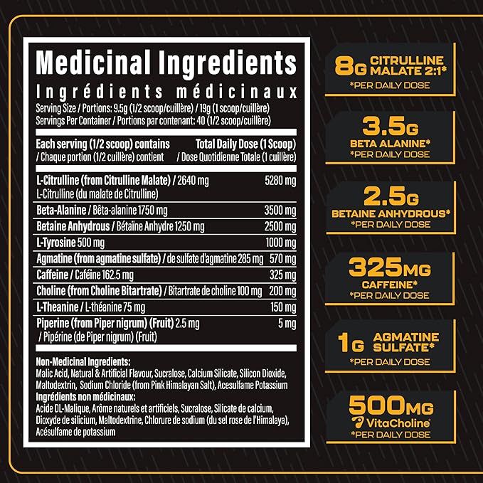 TC Nutrition Batch 27 Pre-Workout Powder Peach Rings 40 Servings 380g