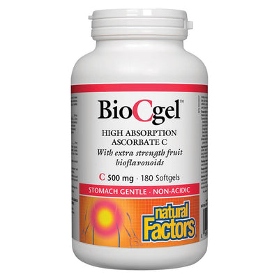 Natural Factors Bio C Gel  500mg - 180 softgels