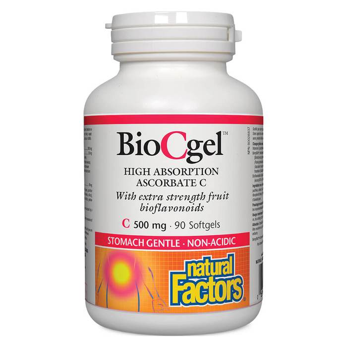Natural Factors Bio C Gel  500mg - 180 softgels