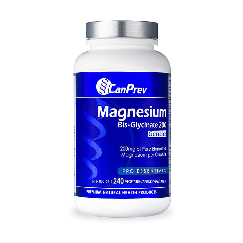 CanPrev Magnesium Bis-Glycinate 200mg - 240 Veggie Capsules