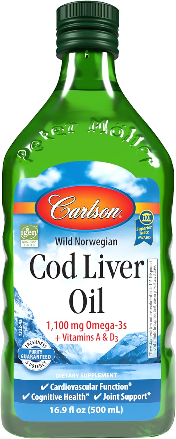 Carlson Norwegian Cod Liver Oil- Natural (Unflavoured) – 500mL