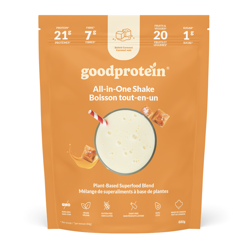 Good Protein All-In-One Shake Plant-Based Superfood Blend Caramel 440g