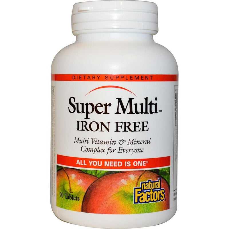 Natural Factors Super Multi Iron Free 180 Tablets