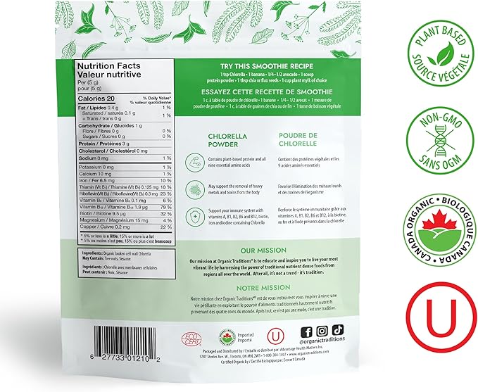 Organic Traditions Spirulina Powder 150g