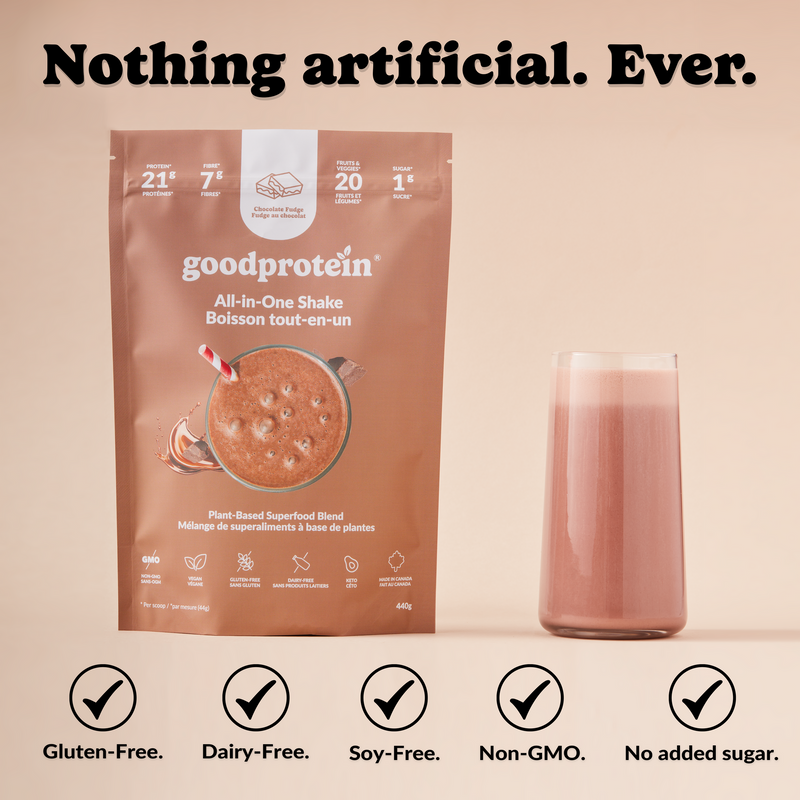 Good Protein All-In-One Shake Plant-Based Superfood Blend Chocolate Fudge 440g
