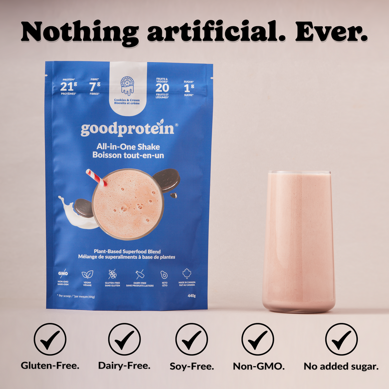 Good Protein All-In-One Shake Plant-Based Superfood Blend Cookies & Cream 440g