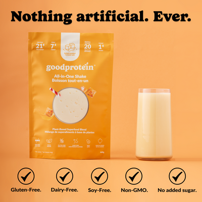 Good Protein All-In-One Shake Plant-Based Superfood Blend Caramel 440g