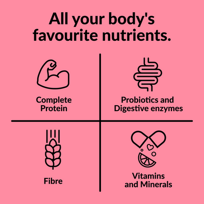 Good Protein All-In-One Shake Plant-Based Superfood Blend Strawberries & Cream 440g