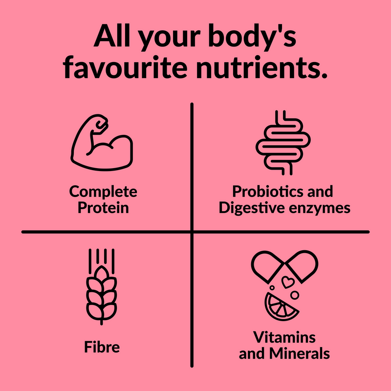 Good Protein All-In-One Shake Plant-Based Superfood Blend Strawberries & Cream 440g