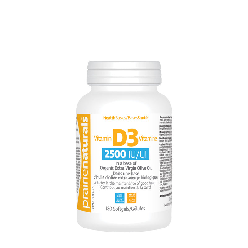 PRAIRIE NATURALS Vitamin D3 2500 IU Softgels