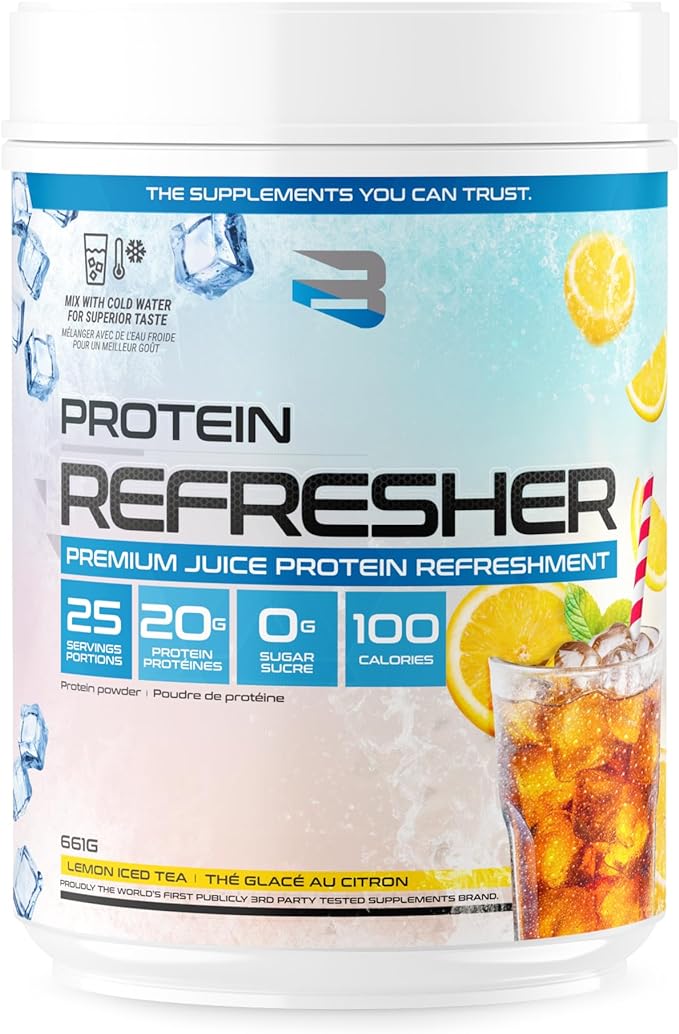 BELIEVE SUPPLEMENTS Protein Refresher - 25 Servings - Lemon Iced Tea